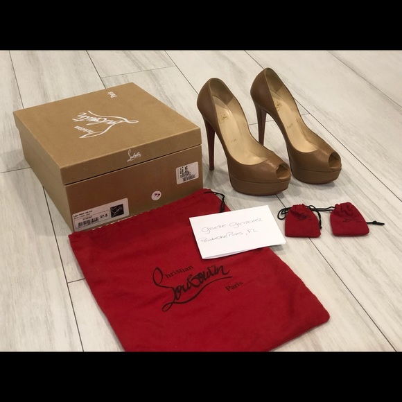 Christian Louboutin Shoes - Christian Louboutin 37.5 Lady Peep heels $500